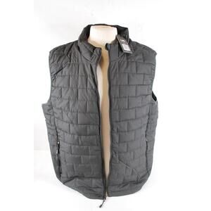 NWT Mack Russo Zip-Up Collared Puff Vest Size XXL Essential Outdoor IT2301 Gray